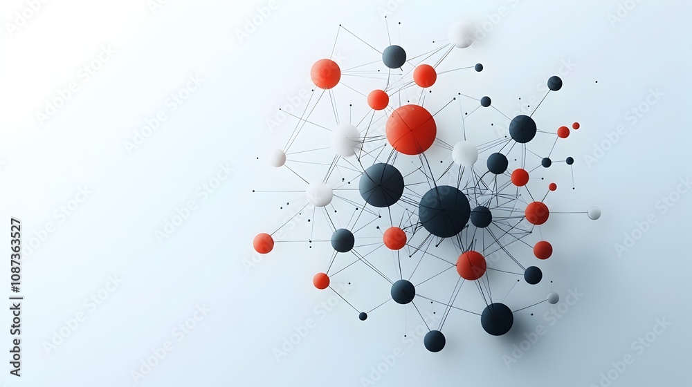 Poster breathtaking and dynamic molecular structure featuring intricate geometric shapes and captivating pa