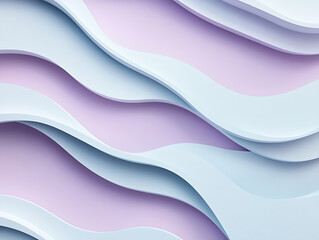 Fototapeta premium Curve wave shape pattern on lilac blue color illustration wallpaper background