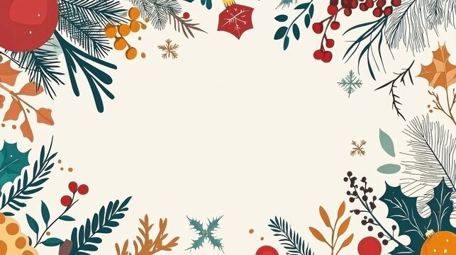 A customizable Christmas banner with spaces for personalized messages, featuring festive graphics and vibrant colors for family gatherings