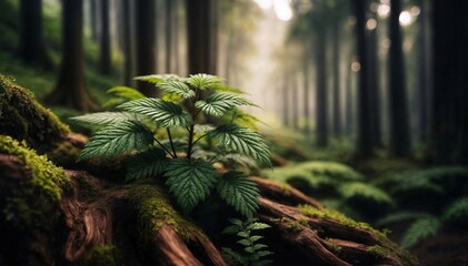 Young fern amidst the Trees