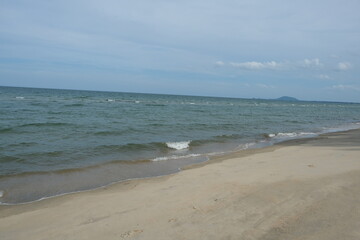 Sandy beach and sea for background