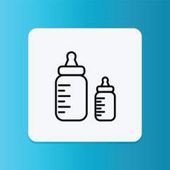 Baby Bottle icon. Editable stroke. Vector illustration