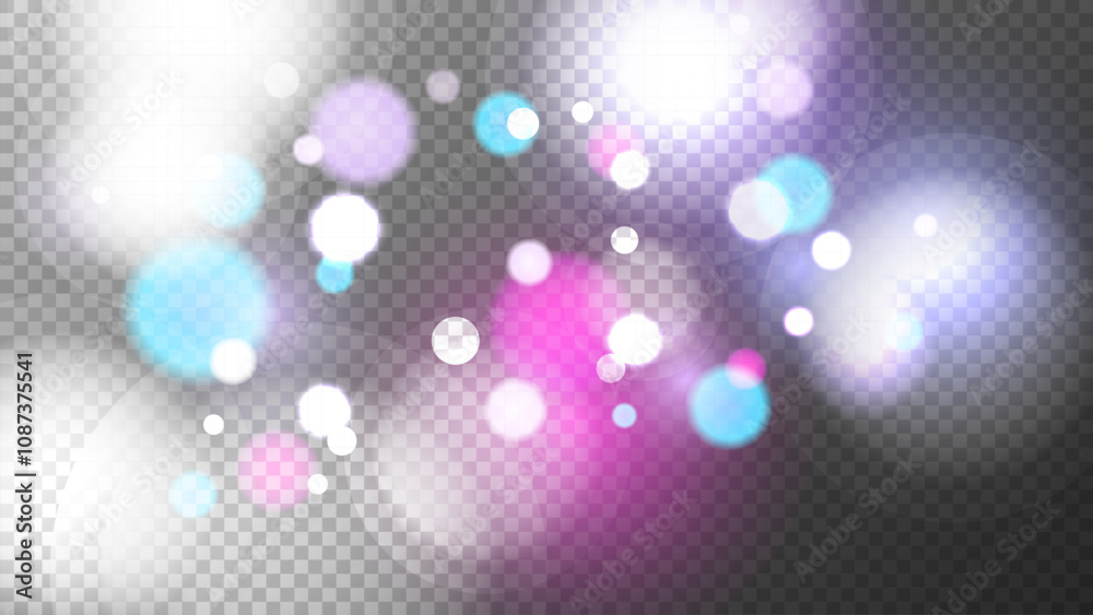 Leinwandbilder bright bokeh lights texture. abstract blur light effect. transparent background. blurred overlay tem