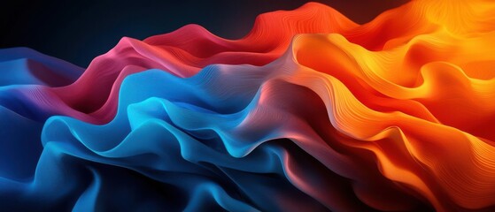 Obraz premium Abstract gradient background featuring flowing shapes in a smooth, harmonious blend of colors