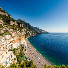 Naklejka premium Amalfi Coast Beach