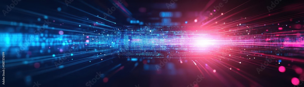 Aufkleber Holographic displays emitting from light beams front view showing futuristic communication methods scifi tone Vivid