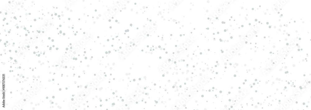 Aufkleber Seamless realistic falling snow or snowflakes pattern isolated on transparent background. Vector New Year or Christmas border.	
