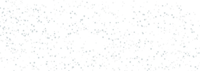 Seamless realistic falling snow or snowflakes pattern isolated on transparent background. Vector New Year or Christmas border.	