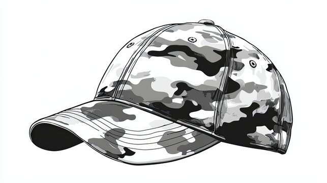 recommend clip art: Minimalist Outline of a Baseball Cap