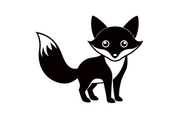 Creative a cute animal line silhouette  art design with a white background