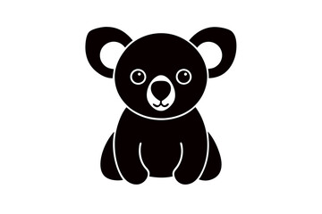 Creative a cute animal line silhouette  art design with a white background