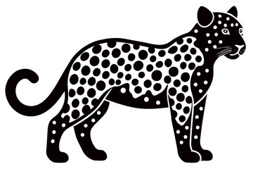 Creative a cute animal line silhouette  art design with a white background