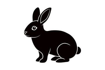 Creative a cute animal line silhouette  art design with a white background