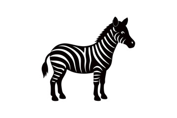 Creative a cute animal line silhouette  art design with a white background