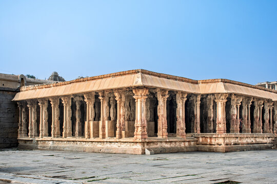 Central Pillared hall mandapam at Virupaksha temple Hampi, Karnataka