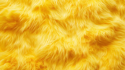 Yellow fluffy fur texture, fabric wool material, soft fluffy animal hair, abstract natural wool pattern, background