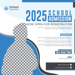 School admission social media post and web banner template