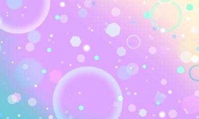 ゆめかわ★きらきら輝くプリズムとシャボンの壁紙背景★