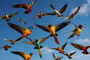 birds in flight