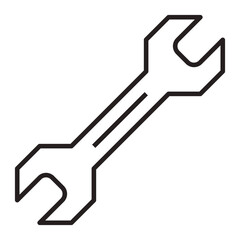 Wrench line icon.