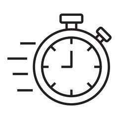Stopwatch Representing Speed line icon.