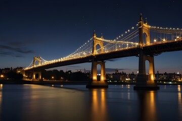 Fototapeta premium city bridge at night