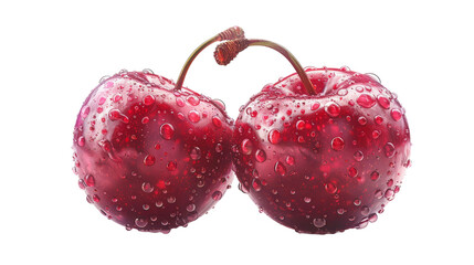 Juicy Cherry isolated on white or transparent.png