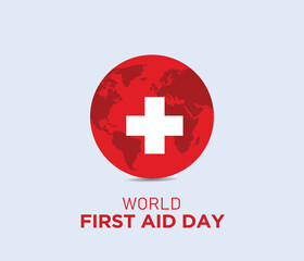 World First Aid Day. World first aid day concept Vector Illustration banner template.