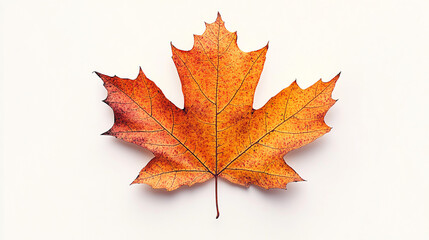 Fototapeta premium nature photography Maple Leaf on a Crisp White Background