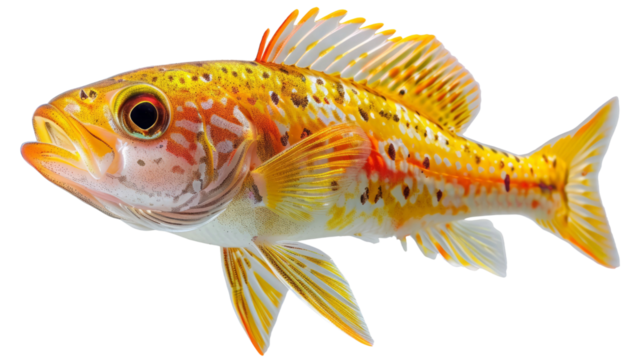 Jumping fish isolated on white or transparent.png