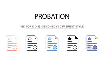 Probation icon design with white background stock illustration