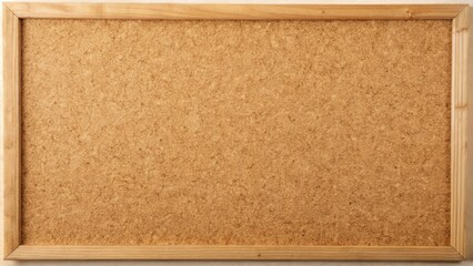 A Simple Brown Cork Bulletin Board with a Wooden Frame Ready for Notes and Reminders