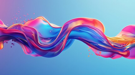 Obraz premium Abstract Colorful Liquid Wave Flowing Dynamic Design