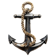  Metallic anchor with rope isolated on white.png