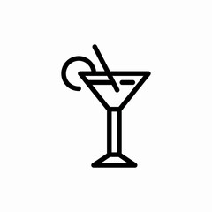 champagne cocktail party icon sign vector