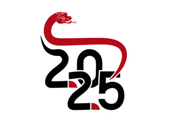 Naklejka premium 2025 of the snake year