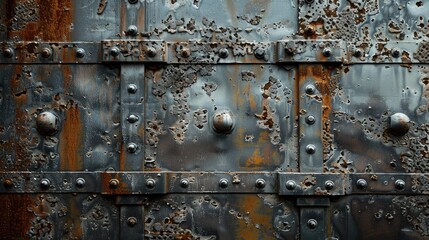 Metallic textures gleaming in industrial allure