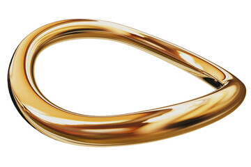 3D Gold Metallic Abstract Shape Objects, 3d rendering chrome gradient shape design element, futuristic, shiny design