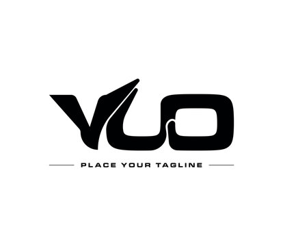 YUO letter creative modern logo vector