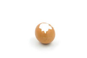 broken egg isolated on white background
