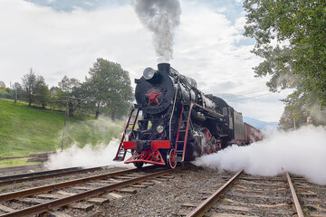 Steam locomotive p36 is the last passenger locomotive produced in the USSR