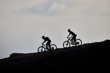 Obraz premium Morro Solar at Chorrillos has become the best bike park in Peru, with amazing views of the city. 