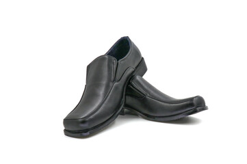 Men's shoes isolated on white background. black shoes