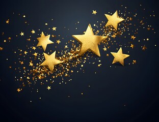 Luxurious Gold Sparklers on Black Background - Festive Vector Design.