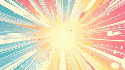 Fototapeta premium Comic background template, pastel shades, with soft gradients and subtle shapes, no text