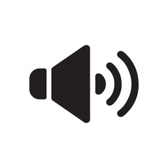 Minimalist Speaker Icon with Sound Waves for Audio Designs