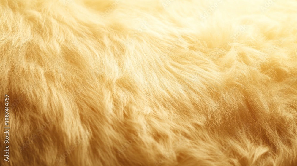 Aufkleber soft golden fur texture background image