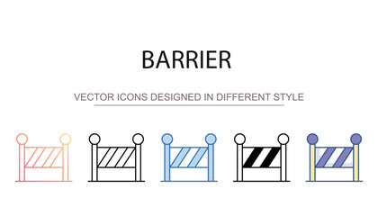 Fototapeta premium Barrier icon design with white background stock illustration