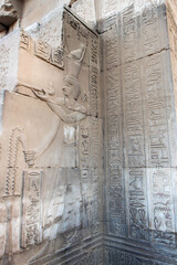 Carvings on the wall in Egypt
