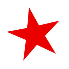 Red star isolated on white